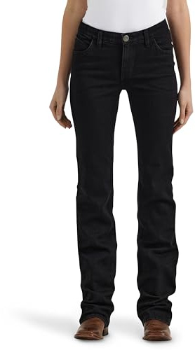 Wrangler Women's Willow Mid Rise Performance Waist Boot Cut Ultimate Riding Jean, Molly, 32-34