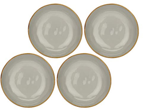 Rose & Tulipani Concerto Plato hondo gris perla 21 cm Set 4 piezas Stoneware