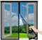 Fliegengitter Fenster Magnet 85x200cm,Moskitonetz Fenster mit Klettband, Insektenschutz Fenster Ohne Bohren, Ideal für Balkonfenster Wohnzimmerfenster und Terrassenfenster,Schwarz