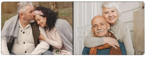 Personalised Photo Mouse Mat for Desk, Custom Large Mouse Pad with Pictures/Text/Logo Printed, Design Your Own Desk Mat for Keyboard Laptop, Gifts for Dad Mum Friends Kids, Collage 2 Images, 30x80cm