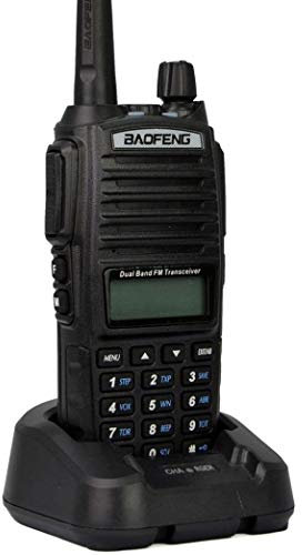 LARGER UV-82 8W High Power Ham Radio Dual Band Amateur Walkie Talkies Portable Two Way Radio Black