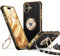 XYZ iPhone 16 Plus Case with Stand, Heart Lanyard for Girls Women, Luxury Cute Bling Plustective Phone Cover for iPhone 16 Plus, Black