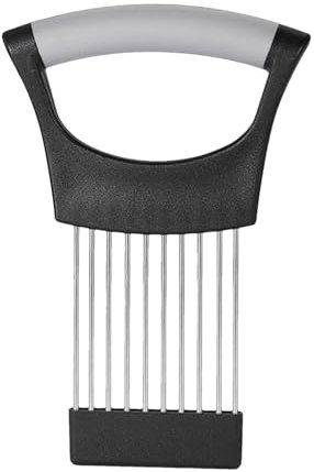 Stainless Steel Onion Holder, Vegetable Slicer Cutter, Kitchen Chopper Cutter Holder, Chopper Slicing Auxiliary Tool, Dishwasher Safe Food Chopper, Slicing Holder for Onion, Meat and Lemon