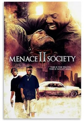 Menace Poster II Society Teen Crime Drama Vintage-Filmposter Druck Gemälde für Schlafzimmer Leinwand Wandkunst ästhetisch dekorativ 20 x 30 cm ungerahmt