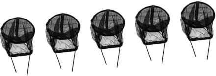 POPETPOP 5 Pièces Cage à Insectes Cages à Fleurs pour Plantes De Jardin Cage De Protection pour Plantes D'extérieur Pot De Fleur Extérieur Filet Anti-Insectes Black Maille Polyester