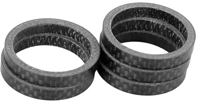 TUCKBOLD 5pcs Headset Spacer Matte Black Fit 1 1/8 Inch Stem for Bikes 5mm Automotive Parts