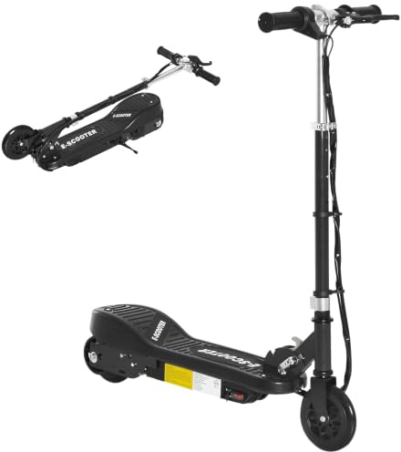 HOMCOM Trottinette électrique pour Enfants 7-14 Ans Pliable Noir