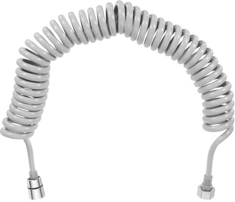 sourcing map Bidet Sprayer Tube, 5 M Bidet Spring Hose Flexible Shower Tube PU Flexible Telescopic Bidet Hose for Toilet Faucet Bidet Sprayer Basin Faucet Showers, Grey