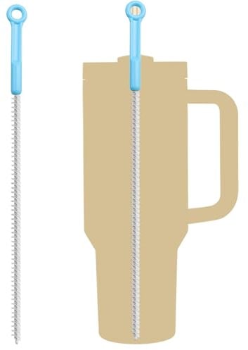 Mt.Jun Robustes Strohhalm-Reiniger-Bürsten-Set, 2 Stück, 30,5 cm Länge, 8 mm Breite, vollständig abdeckende Borsten, ergonomischer Griff