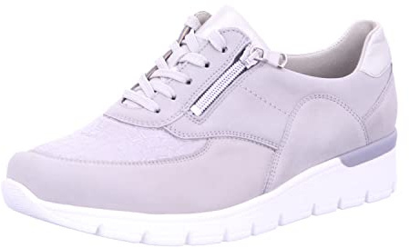 Waldläufer Damen Schnürhalbschuhe K-Ramona Schnürschuh Leder-/Textilkombination Freizeit Sport Schuhe Bedruckt Weite k lugina schwarz Lack Ramona Sneaker