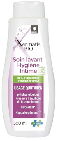 Xermatis BIO – Intimwaschgel 500 ml – Bio Intimpflege für Frauen – Empfindliche Haut – COSMOS ORGANIC zertifiziert – Ohne Seife – Für die tägliche Anwendung