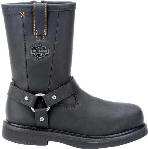 Harley-Davidson Footwear Men's Bill Steel Toe Harness Motorcycle Boot, Black, 9.5 M US