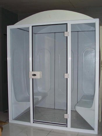 Cabina baño vapor 10d, Medidas 2,06 (frontal) x 2,50 (largo) x 2,20 (alto) cm. Con generador