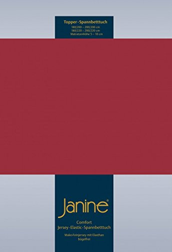 Janine 5001 Topper-Spannbetttuch Elastic 90/190 bis 120/200 cm Granat Fb. 71