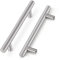 Probrico 25 Pack Kitchen Door Handles Brushed Nickel Stainless Steel 128mm Hole Centers Kitchen Cabinet T Bar Handle Furniture Drawer Pulls Cuoboard Knobs