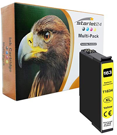 Starlet24 Tintenpatronen (Orig. Adlerware) 1x Druckerpatrone Yellow T1634 T1624 (kein Original) ersetzt Workforce WF 2010 2500 2660 2700 2760 W WF NF DWF
