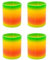 4 Stück Regenbogenspirale Springs Magic Rainbow Puzzle Lernspielzeug für Party Tasche Füllstoffe Spielzeug, KunststoffRainbow Kreis Spielzeug (Zufällige Farbe)