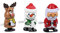 Amosfun 3 Stücke Aufziehspielzeug Weihnachtsmann Figur Aufziehfigur Wackelfiguren Weihnachten Deko Figuren Rentier Schneemann Dekofigur Baby Kinder