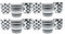 Fixtures Black & White Spotted/Striped 12oz Basic Mugs {12 Mugs Per Pack}