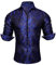 Barry.Wang Men Dress Shirts Paisley Silk Long Sleeve Button Big and Tall Down Shirt Fashion Leisure Wedding Party Prom Blue S-3XL