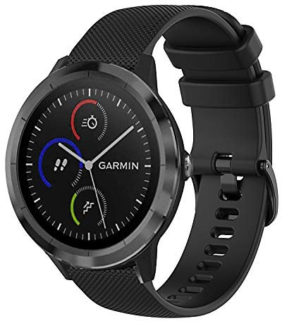 Braleto 20mm Strap Compatible with Garmin Vivoactive 3 /Vivoactive 3 music/Venu,10 Colors Replacement Soft Rubber Bracelet Silicone Quick Release Watch Bands