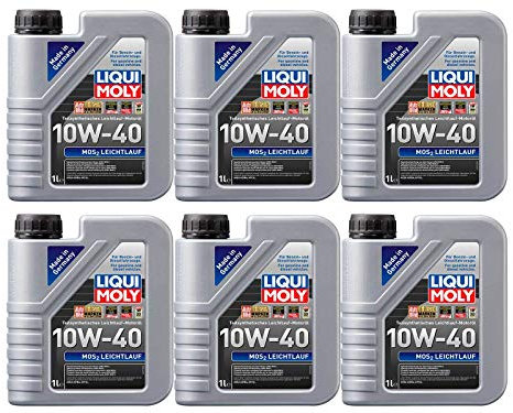 ILODA 6X Original Liqui Moly 1L MoS2 Leichtlauf 10W-40 Motoröl Motorenöl Motoroil Oil