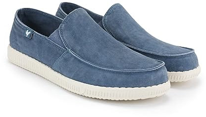 PITAS | WP150 Slip ON Washed | Mocasines de Hombre | Náuticos Casual | Zapatillas de Verano | Zapatos Casuales y Cómodos | Calzado de Walkinpitas | Azul 40