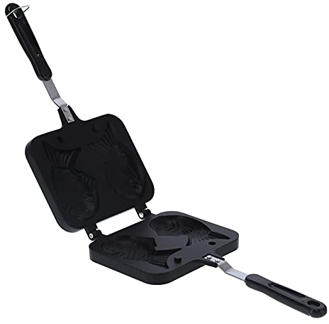 Padella per taiyaki, teglia per waffle a forma di pesce, teglia per torta di pesce con stampo per taiyaki, teglia doppia per pancake per uso in cucina