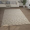 Paco Home Hochflor Teppich Wohnzimmer Shaggy 3D Optik Ethno Boho Vintage Look Weich, Grösse:160x220 cm, Farbe:Creme 4