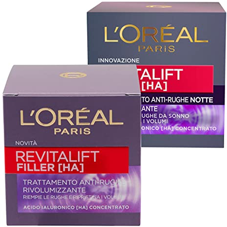 L'Oréal Paris Revitalift Filler Anti-Falten-Behandlung Nacht und Tag mit Hyaluronsäure