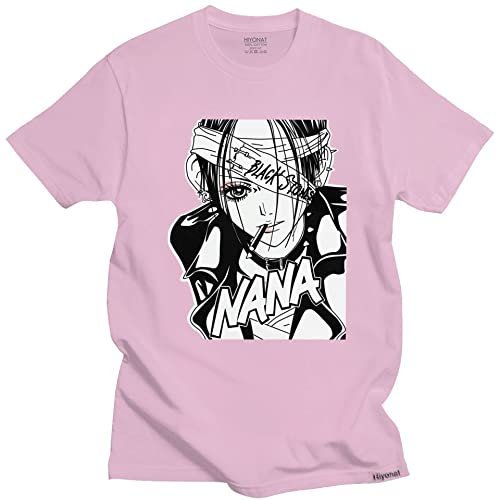 WLIN Fashion Men Women T Shirts Manga Nana Osaki Short Sleeves Cotton Tshirt O-Neck Streetwear T-Shirt Japanese Anime Harajuku Tee Tops