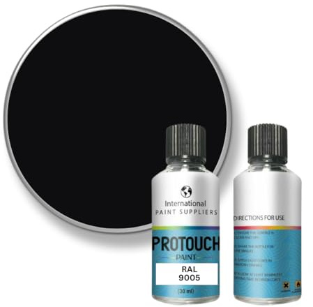PROTOUCH 30ML uPVC, PVC, PVCu BRUSHABLE TOUCH UP PAINT - RAL 9005 Jet Black - Matt Finish