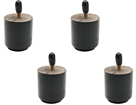 Savagrow Round Wooden Furniture Legs 2 Inch Wooden Replacement Legs for Furniture Sofa Table Cabinet Set of 4 (Black)