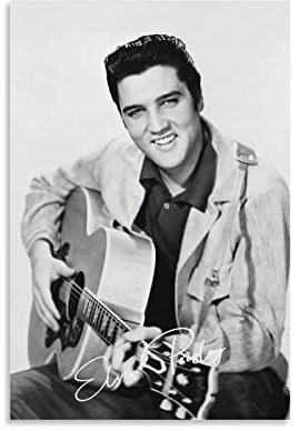 Shenywell Leinwand Bilder Kunst Elvis Presley Poster Dekorative Malerei Leinwand Wandkunst Wohnzimmer Poster Schlafzimmer Malerei 40x50cm Kein Rahmen