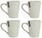 YöL Set of 4 Mugs Sage Green Embossed Stoneware Coffee Cup Dinnerware Set Tea Cups Latte GlassesHome Kitchen Dishwasher and Microwave Safe