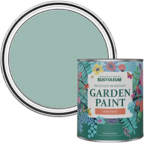 Rust-Oleum Blue Mould-Resistant Garden Paint In Satin Finish - Coastal Blue 750ml
