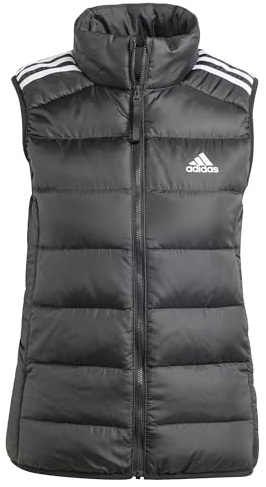 adidas Damen Essentials 3-Stripes Light Down Vest, Black, XL