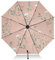linqin Winddichter Reise-Regenschirm Rosa Grün Weiß Blumen Rückseite Kompakter Regenschirm für Sonne Regen Tragbar 8 Rippen Großer UV Regenschirm Automatisch für Männer Frauen