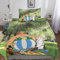MANBUREN Asterix Bettbezug 3D Obelix Bettwäsche Duvet Cover Quilt Cover Microfaser Für Jungen Jugendliche Und Erwachsene 2teilig Mit Kissenbezug Für Allergiker Single（135x200cm）