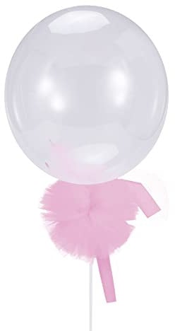 Mermshy Wave Ball Kuchen Dekoration Plug-In, Hochwertiges Ballon Mädchen Netz Gaze Rosa
