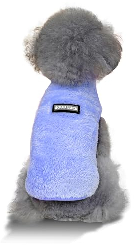 YAODHAOD Hund Pullover Winter Fleece Pullover für kleine Hunde Katze Welpe Yorkie Chihuahua Dachshund, warme Herbst Winter Kleidung (M, Blau)
