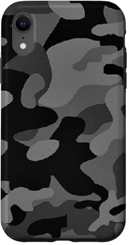 iPhone XR Grey Camo Gray Camouflage Case