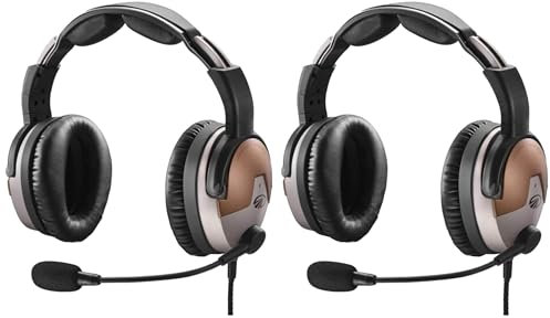 LIGHTSPEED Delta Zulu™ ANR Aviation Headset - Premium Noise Canceling Bluetooth Headset for Pilots with Built-in Carbon Monoxide Monitoring and Personalized EQ (x2 GA Dual Plugs)