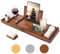Homiu Bamboo Bath Tray - Extendable Bath Caddy - Natural Wooden Bathtub Tray with Candle, Wine Glass, Book Rest, iPad & Phone Holder Stand - Luxury Bathtub Accessories - Bath Accessories (Brown)