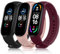Meliya 3 Piezas Correas para Xiaomi Mi Band 5 Xiaomi Mi Band 6,Silicona Pulseras Repuesto para Mi Band 6/Mi Band 5/Amazfit Band 5(Negro/Rojo/Oro rosa)