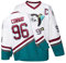 Mighty Ducks Jersey Movie Eishockey Trikot S-L Charlie Conway mit Jugendgröße 90er Jahre Hip-Hop Party Outfits für Kinder, #96 Weiß, L