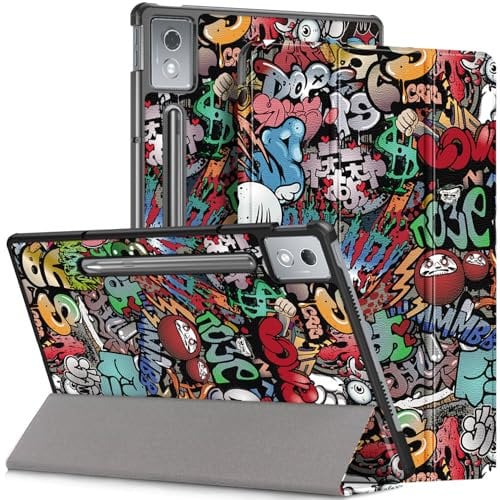 HEISHAYU Case for Lenovo Idea Tab Pro 12.7 Inch 2025 Tablet, Protective Cover with Auto Sleep/Wake Function, Z-Graffiti