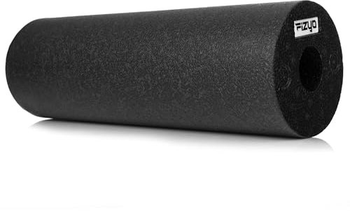 Fizyo Rouleau de fascia pour le fitness, le yoga et la rééducation, rouleau d'automassage pour le dos et la colonne vertébrale, Foam Roller en mousse EPP moyennement dure