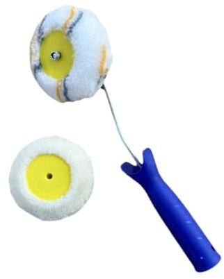 Baoblaze Rouleau de peinture pour coupe-bordure d'angle, fournitures de peinture domestique, outil à main rond pratique pour la coupe d'angle de bureau,