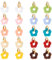 arricraft 10 paire de Breloques pour Boucles D'Oreilles Créoles en Forme de Fleur Perles avec 304 boucle D'Oreille Créole en Acier Inoxydable Doré pour la Fabrication de Boucles D'Oreilles DIY